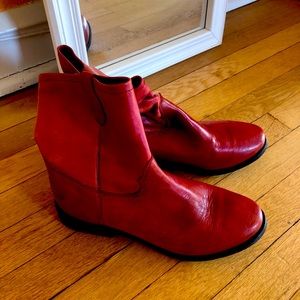 Short Red Boots